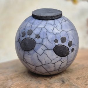 Urn met pootjes - lavendelblauw