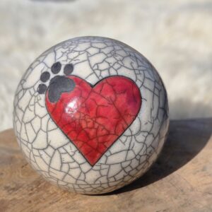 Dierenurn “voor altijd in mijn hart” – rood